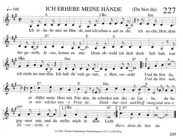 Ich erhebe meine H�nde